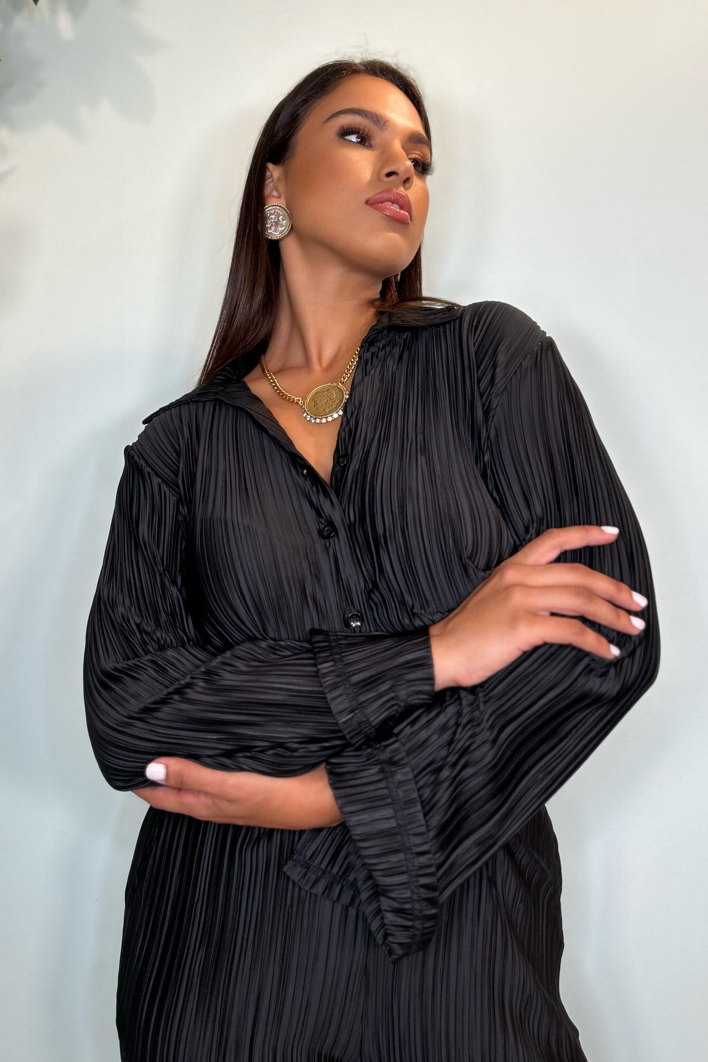 BLACKENDY SATIN SET