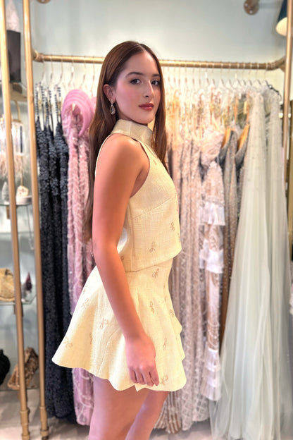 AMARY BOWS SKIRT SET