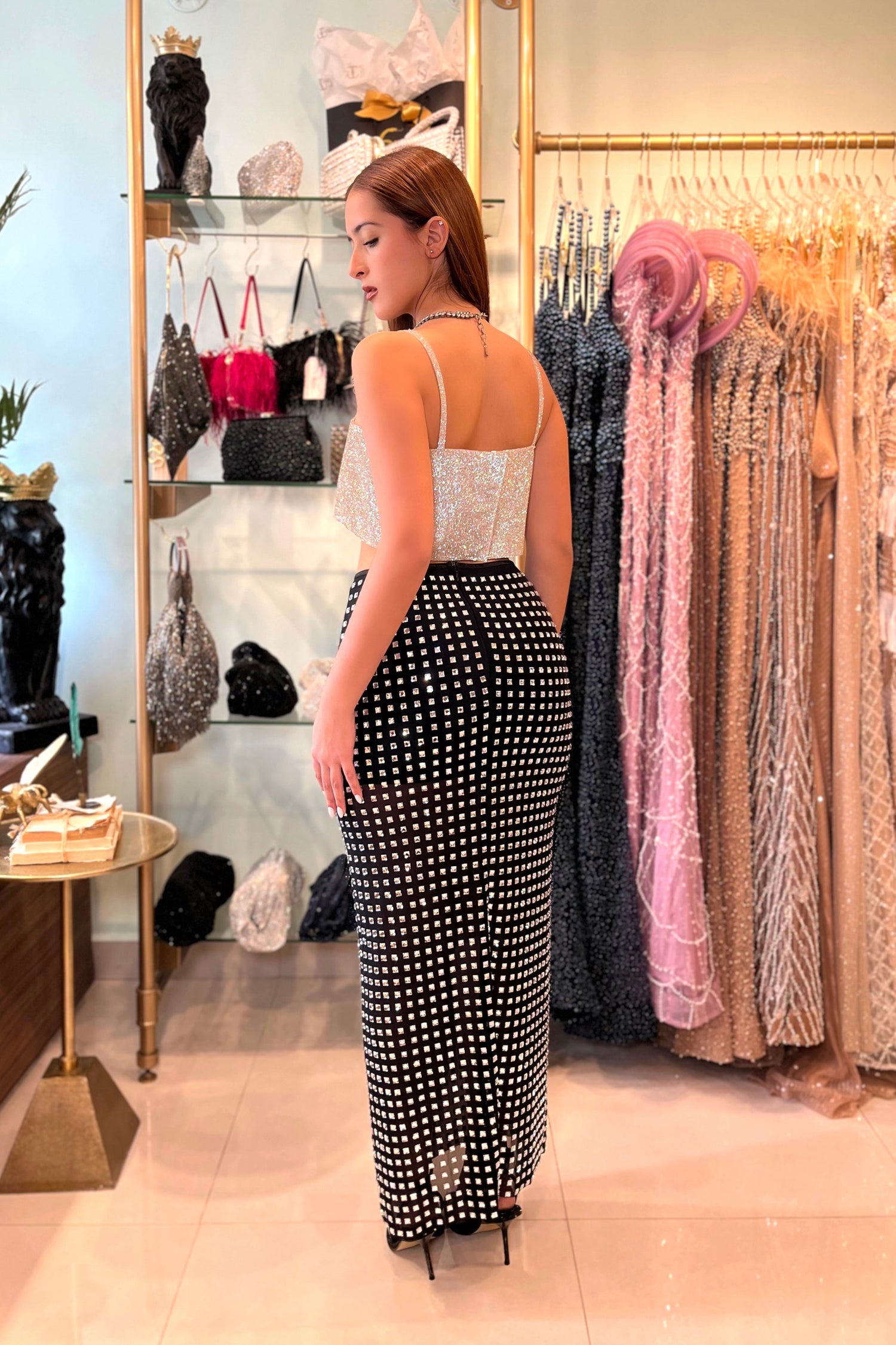 RHEA RHINESTONE SKIRT