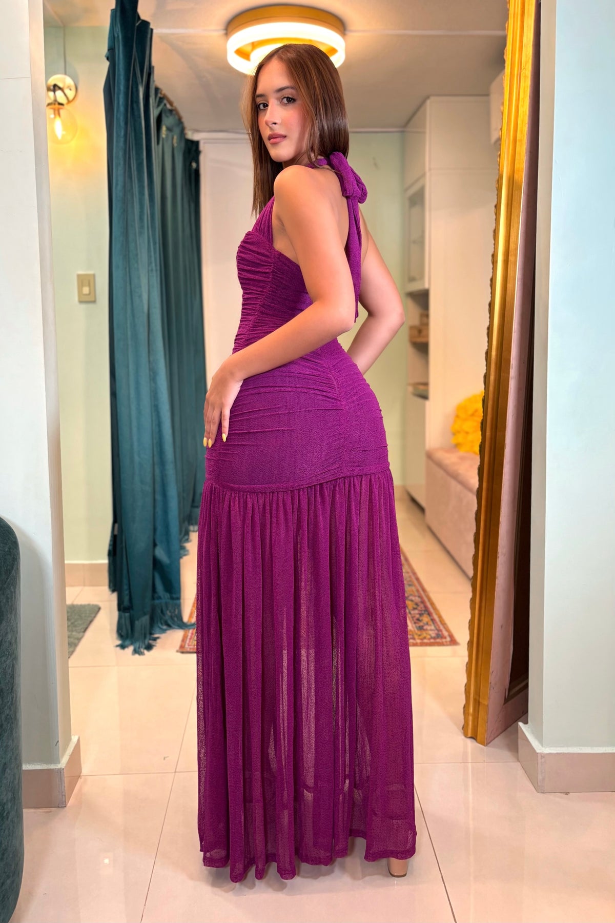 ELIORA HALTER DRESS
