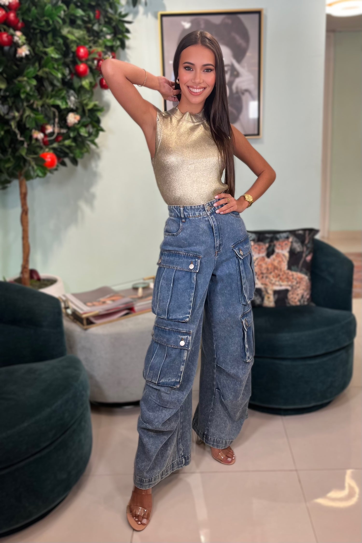 NINA METALLIC TANK TOP