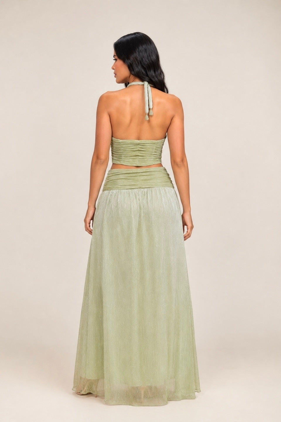GRACIE SAGE BLUE SKIRT SET