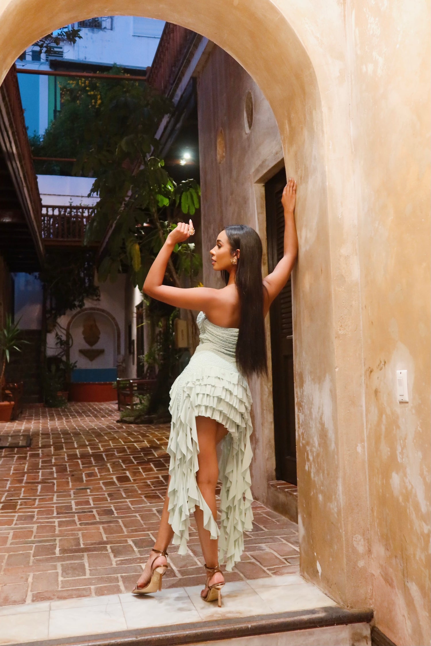 HANSEE RUFFLE MINI DRESS