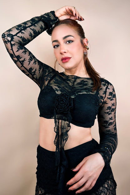 YAREN FLOWER LACE TOP