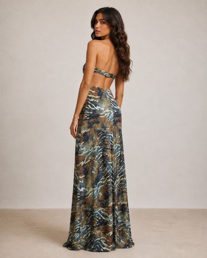 ALARA MULTI BEADED CUT OUT DRESS