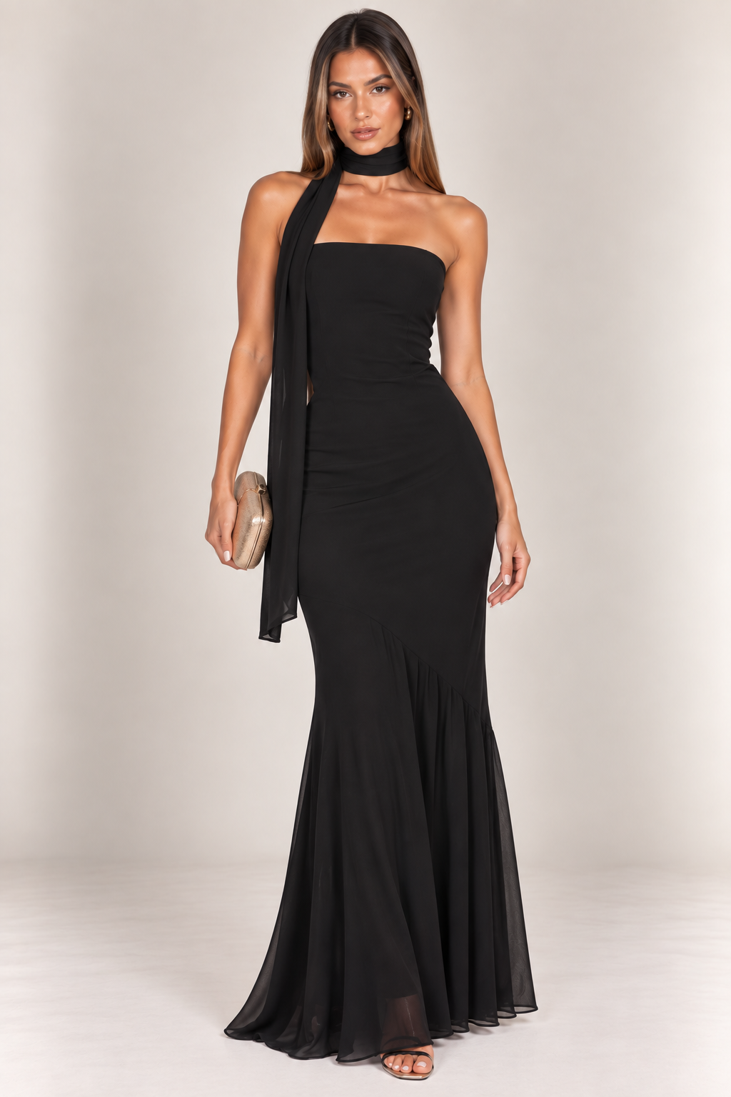 ZELIE STRAPPLES MAXI DRESS