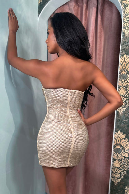 VENETTA GOLDEN MINI DRESS