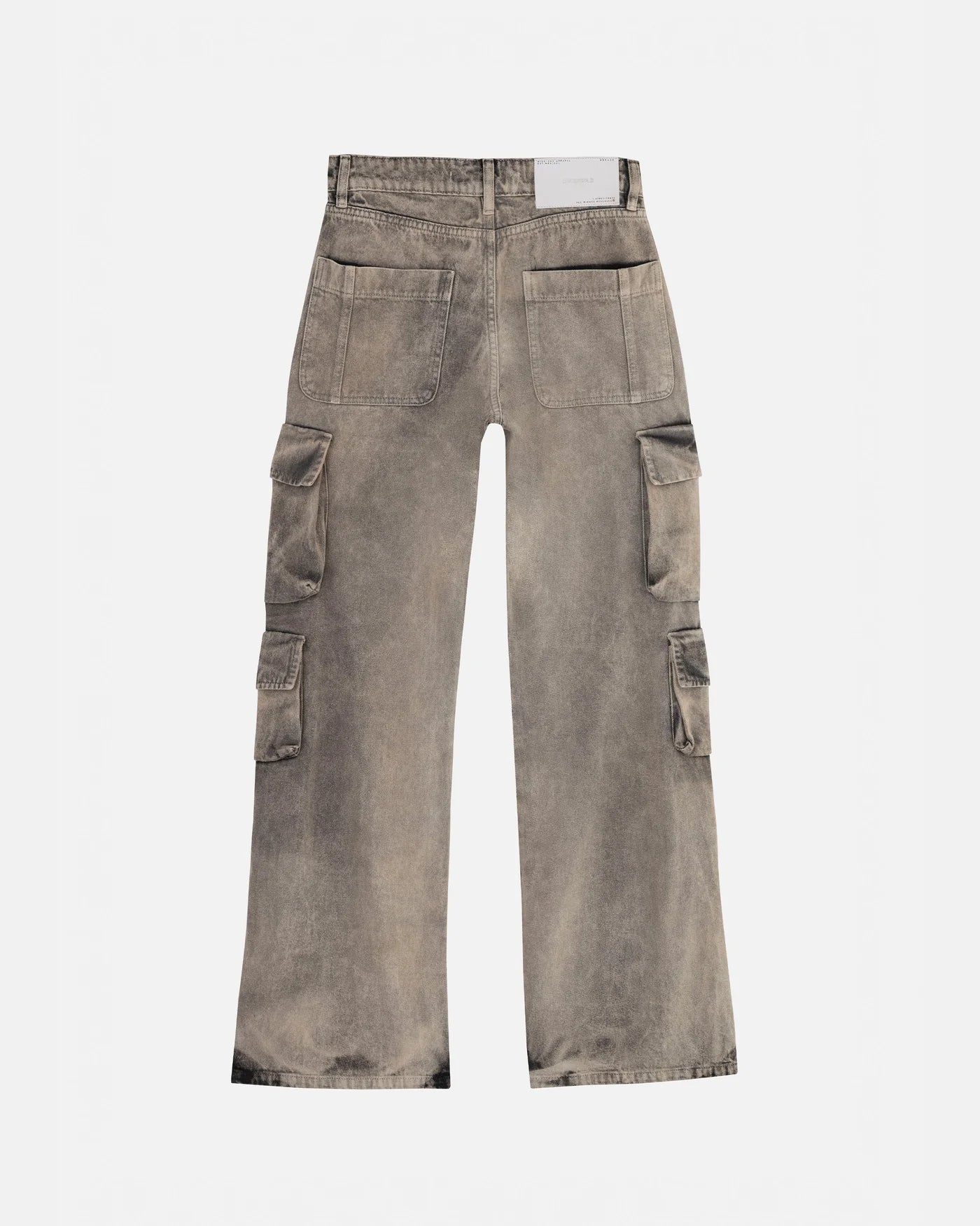 W BASIC MULTI-POCKET CARGO JEAN WASHED BROWN