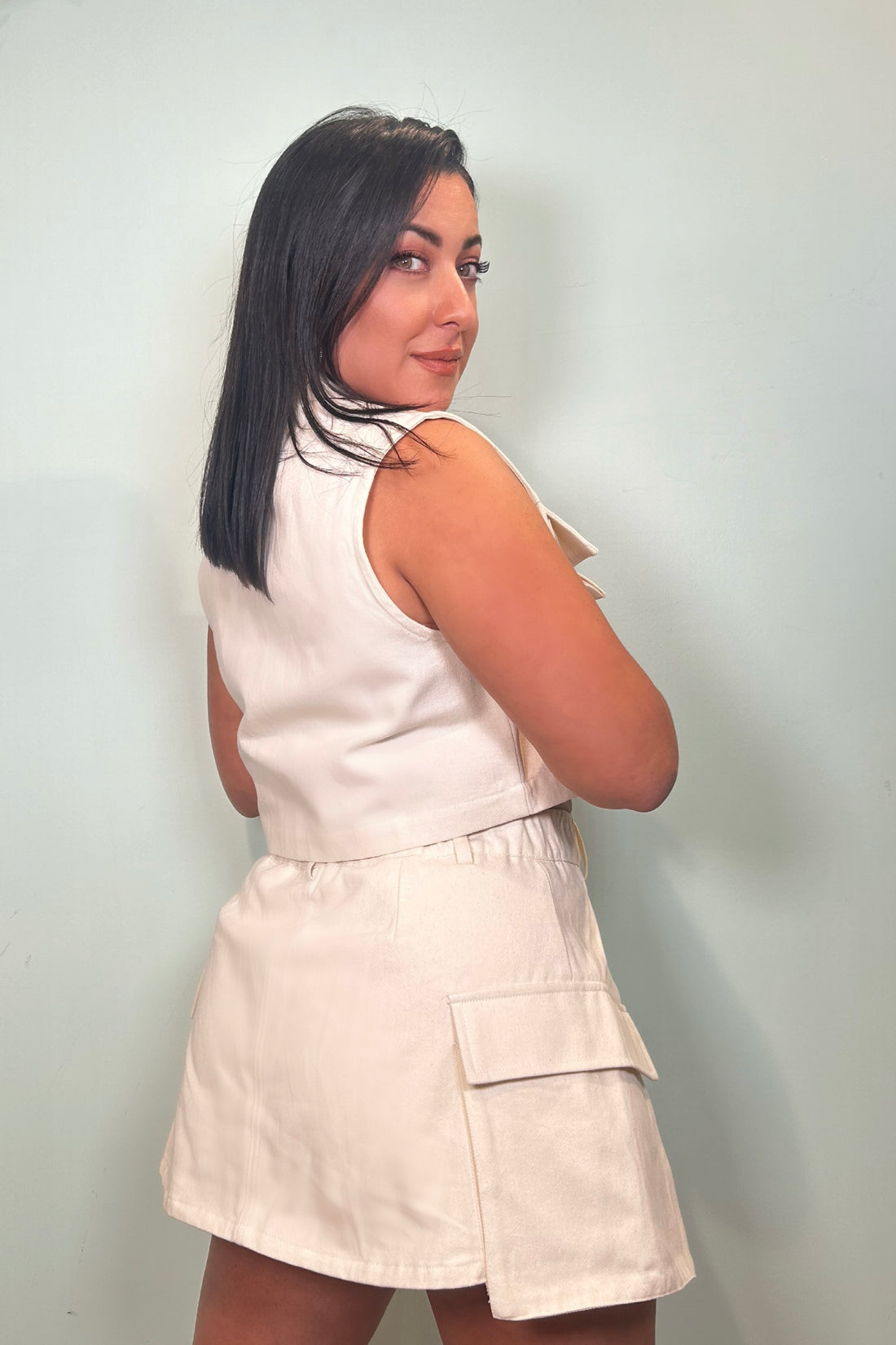 AGATA OATMEAL SKORT