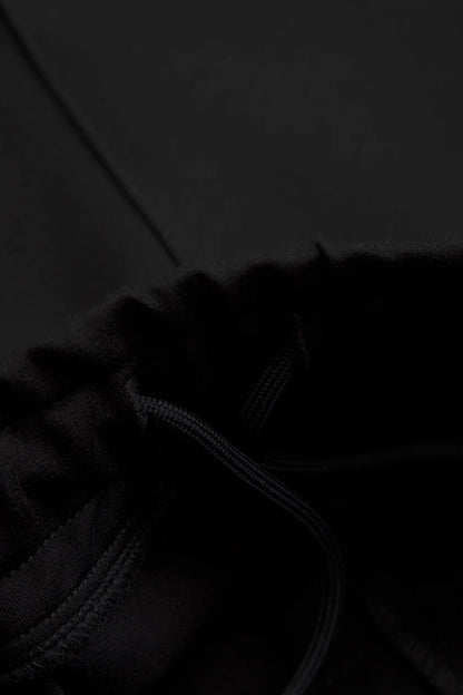 W BASIC WIDE STRAIGHTPANTS BLACK