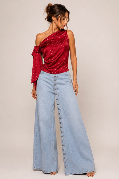 FRANKI HIGH WAISTED BUTTONED JEANS