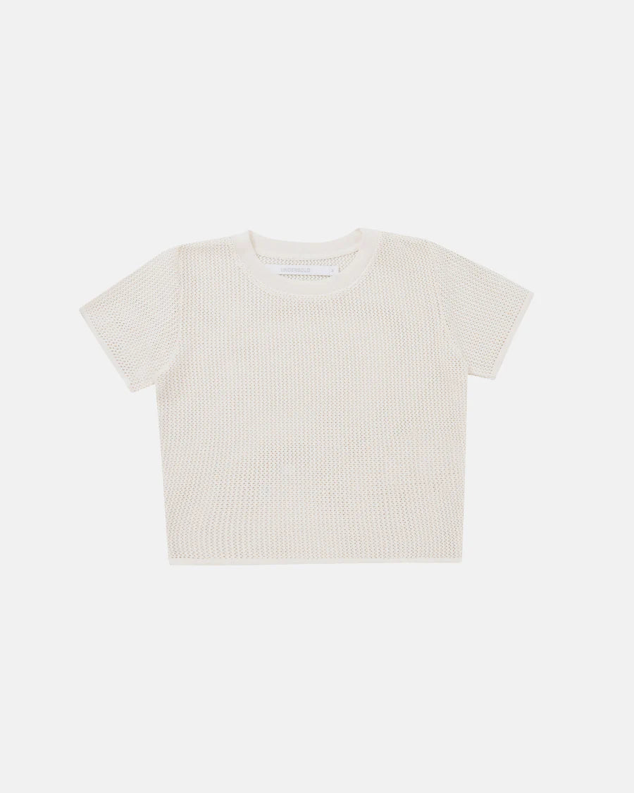 BASIC KNIT BABY TEE CREAM