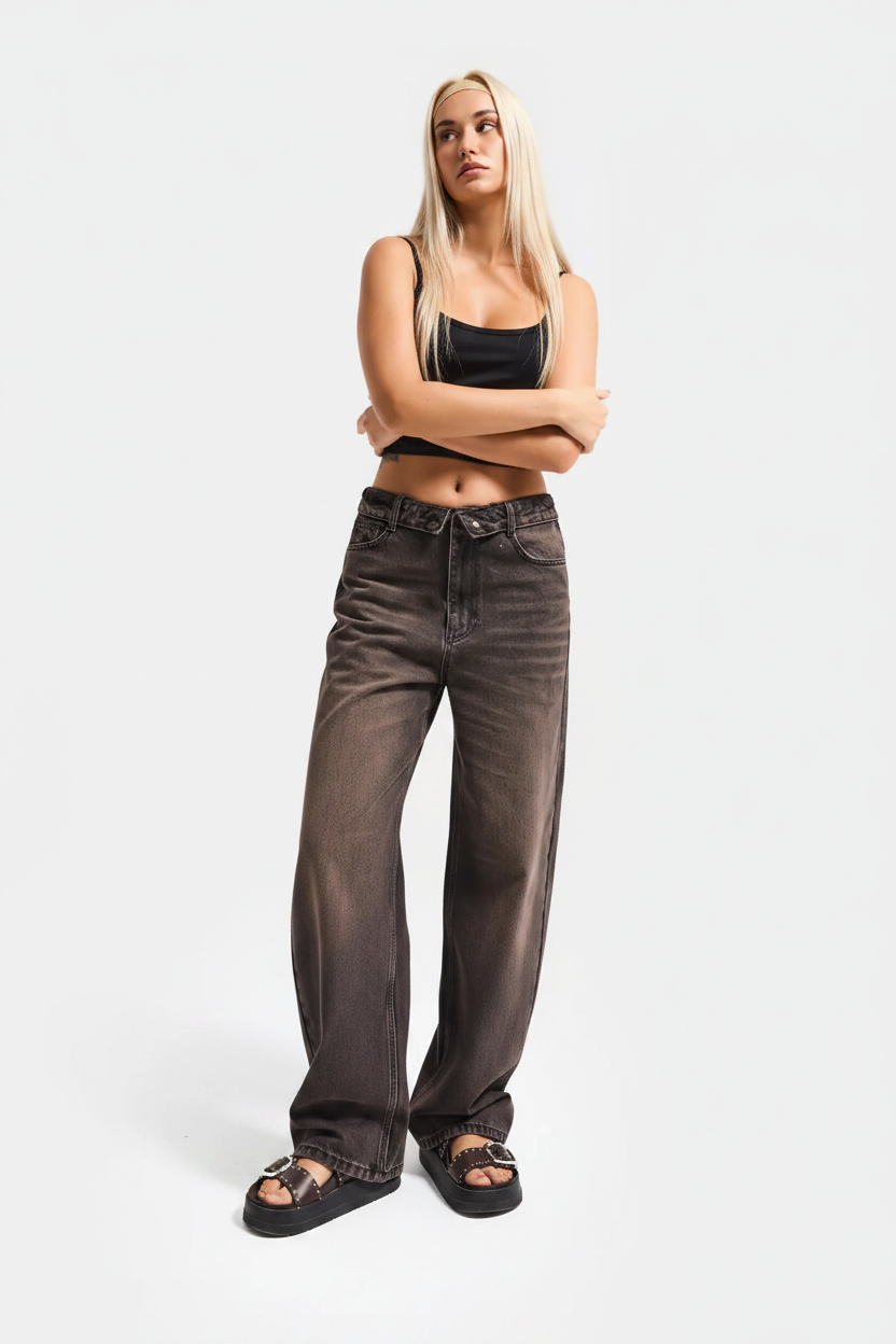 JORDI OPEN GREY WASH DENIM