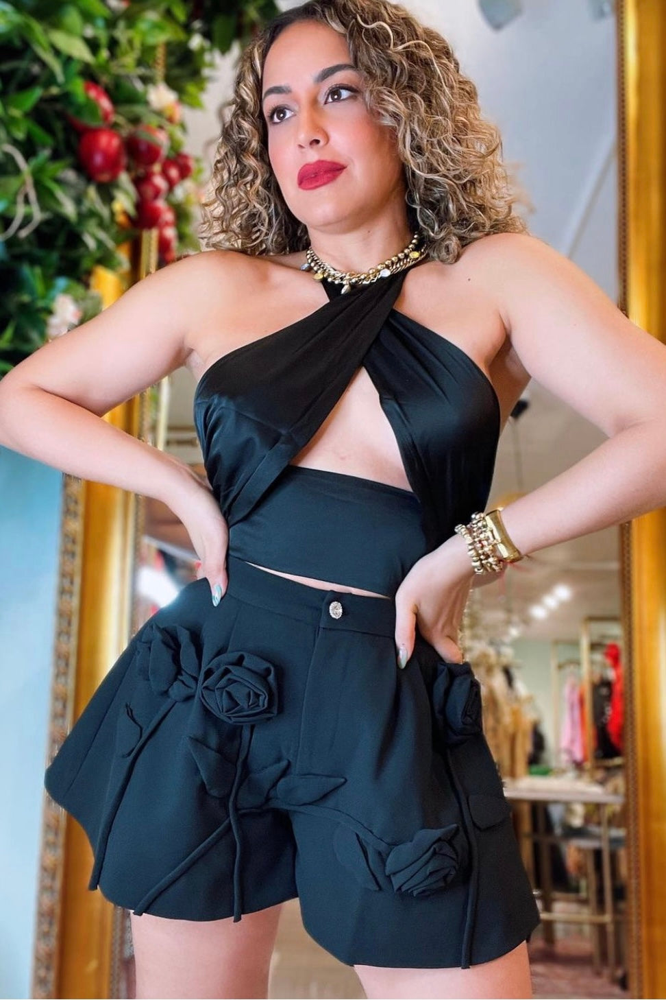 ISA FLOWERED NOIR