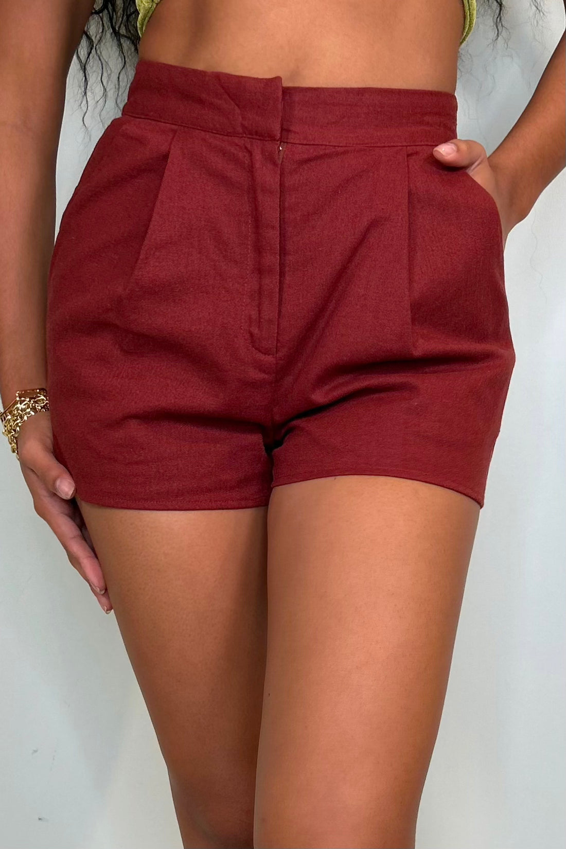 PLAID SHORTS BRICK