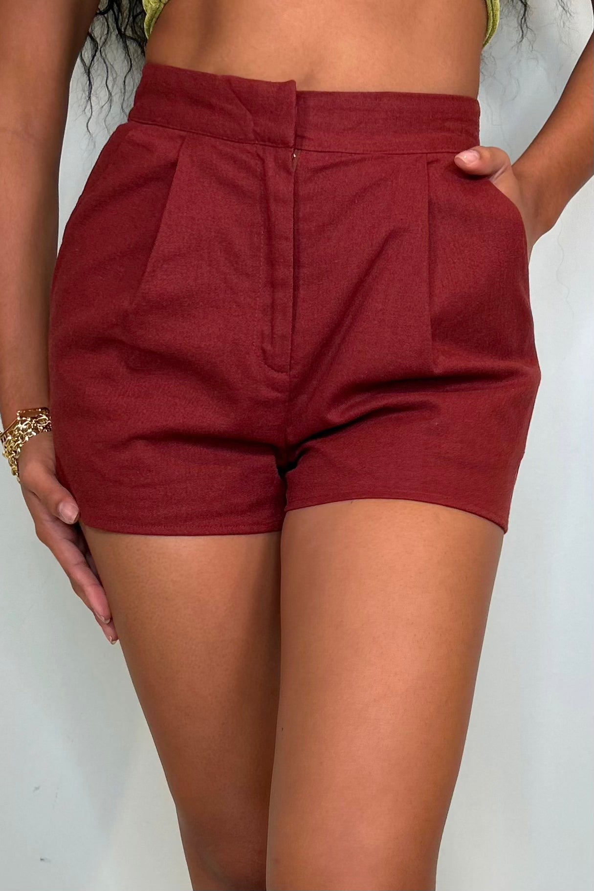 PLAID SHORTS BRICK