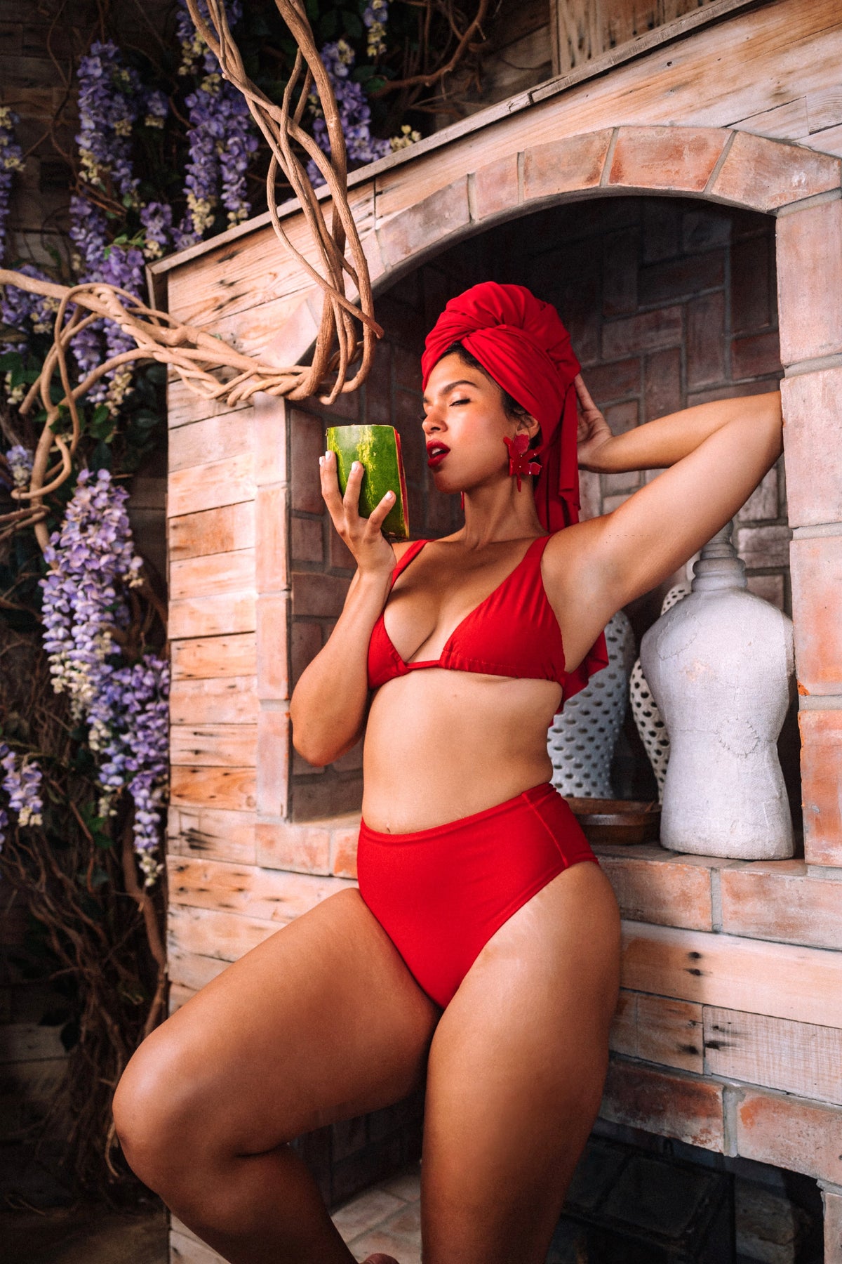 HIGH WAISTED/OBSESSION RED