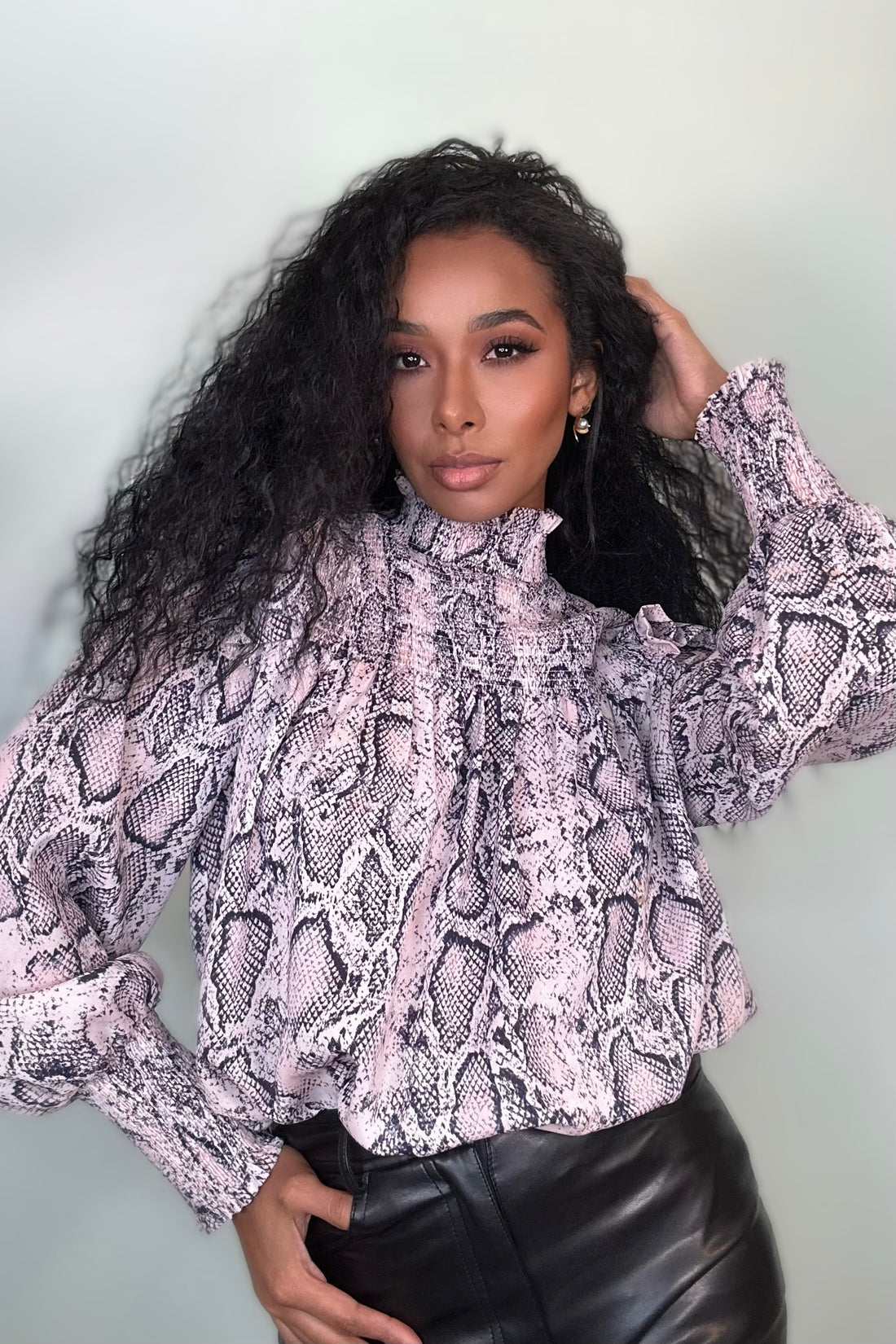SNAKE SKIN BLOUSE