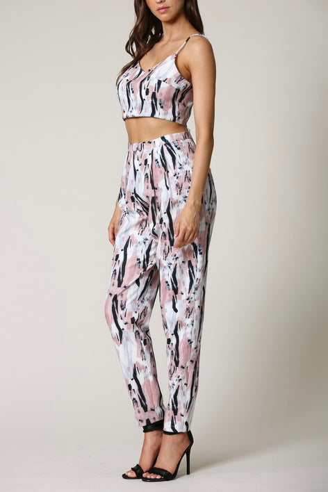 AGNES ABSTRACT PANT SET