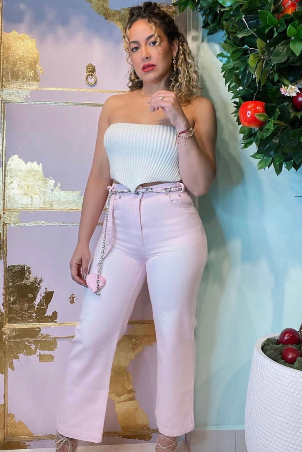 PINK HEART DENIM