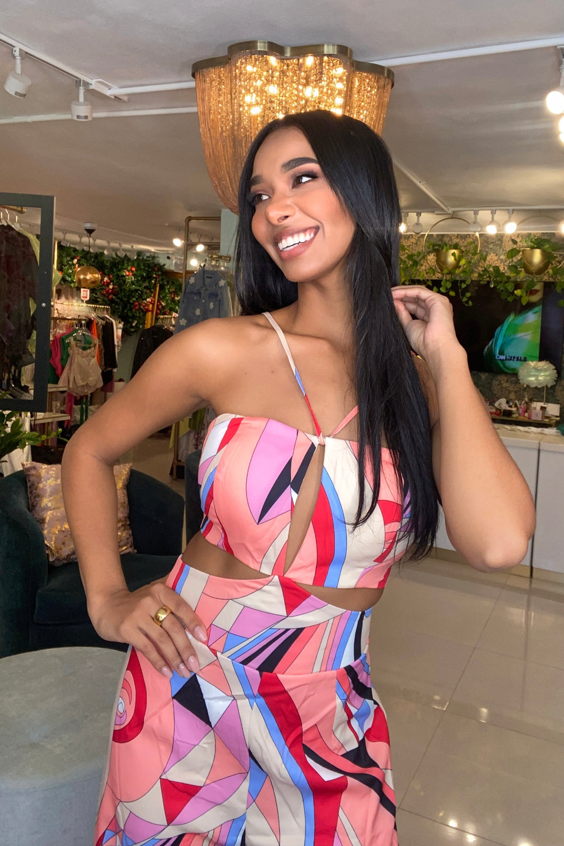 AMANDA GEOMETRIC JUMPSUIT