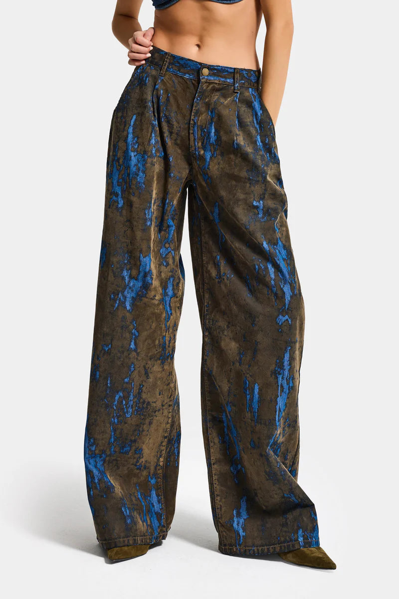 BOB BROWN VELVET DENIM PANT