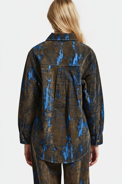BOB BROWN VELVET DENIM TOP