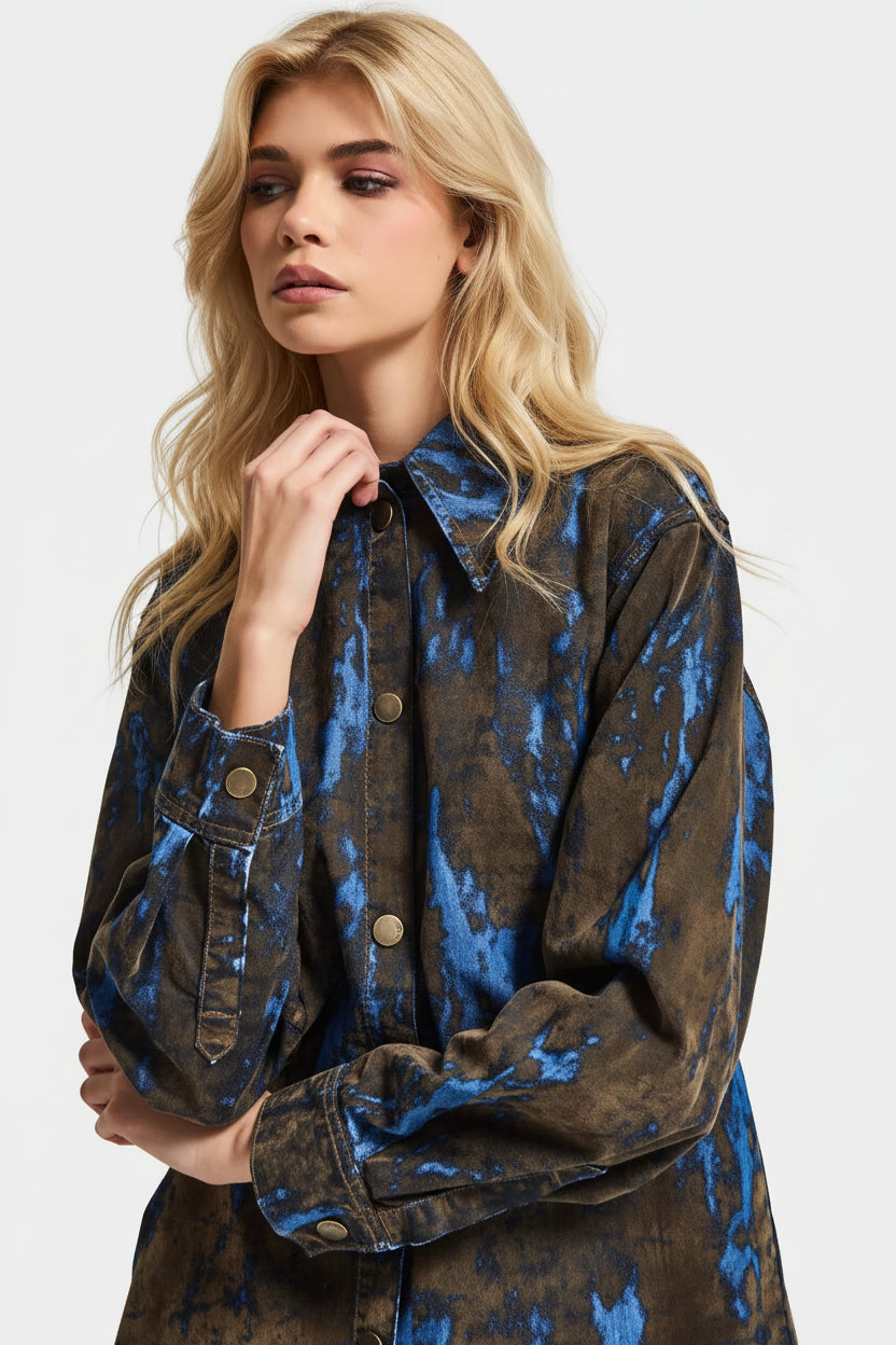 BOB BROWN VELVET DENIM TOP