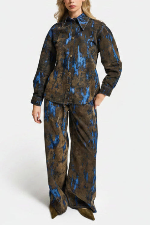 BOB BROWN VELVET DENIM TOP