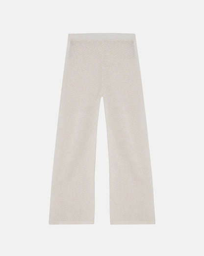 W BASIC KNIT STRAIGHTPANTS CREAM